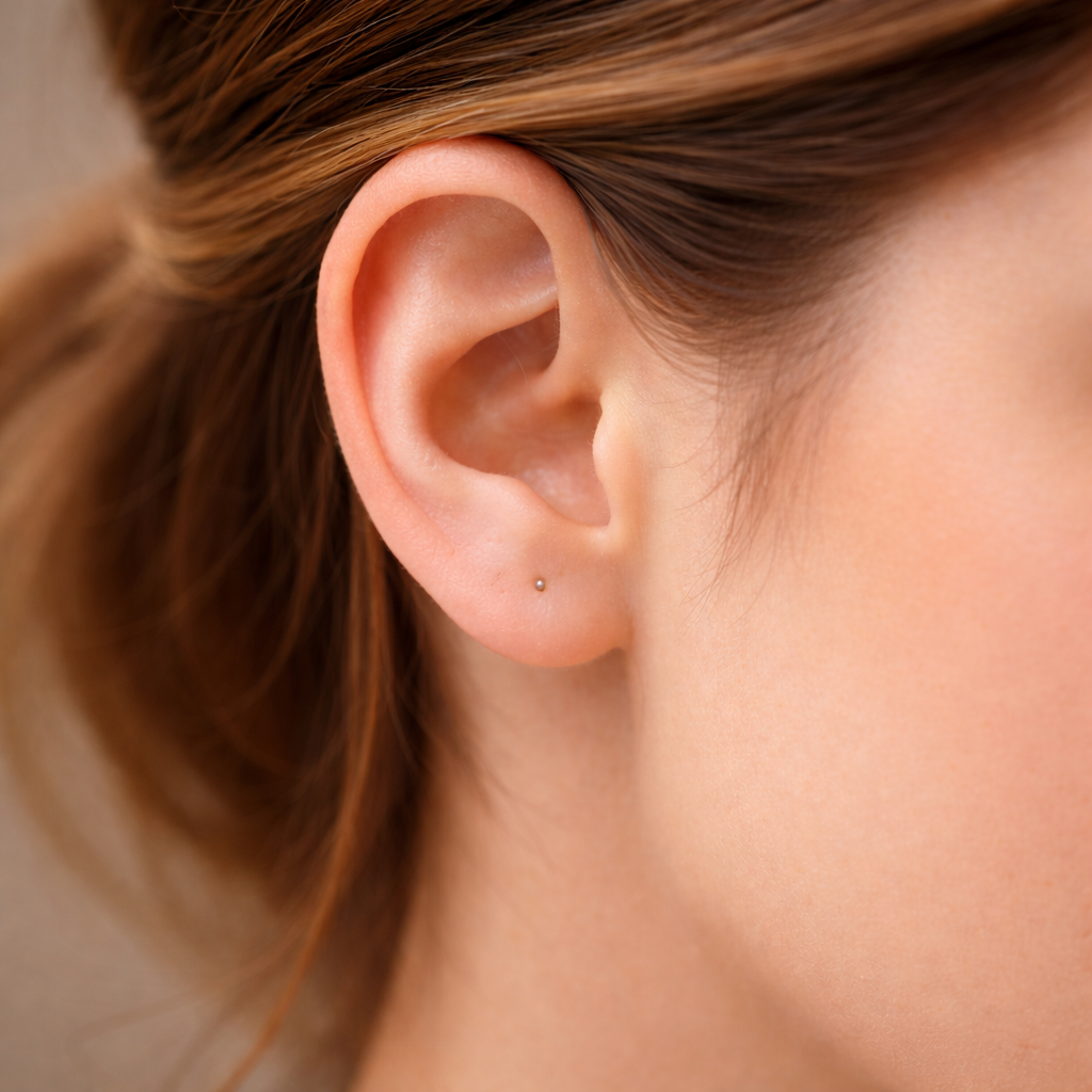 Painless ear piercing service at Femigrace studio, Ludhiana